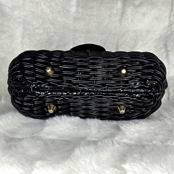 80s VTG Wicker Basket Clutch - Picture 3 of 8